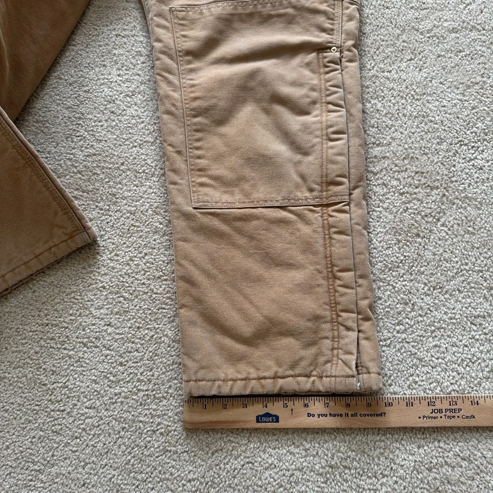 Vintage Carhartt Overall Mens 38 X 30 Duck Bib Insulated Quilt Lined Made In USA